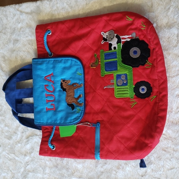 Stephen Joseph Boys' Padded Farm Design Backpack and Lunch Box - School Bags - Picture 2 of 16